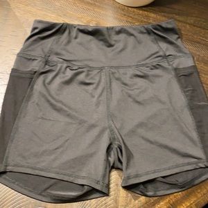 Spandex Shorts with Mesh Pockets